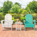Patiojoy Patio Folding Adirondack Chair Weather Resistant Cup Holder Yard