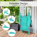 Patiojoy Patio Folding Adirondack Chair Weather Resistant Cup Holder Yard