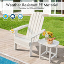 Patiojoy Patio Folding Adirondack Chair Weather Resistant Cup Holder Yard