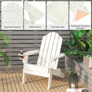 Patiojoy Patio Folding Adirondack Chair Weather Resistant Cup Holder Yard