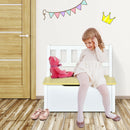 4 PCS Kids Wooden Activity Table &amp; Chairs Set w/Storage Bench Study Desk