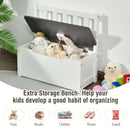 4 PCS Kids Wooden Activity Table &amp; Chairs Set w/Storage Bench Study Desk