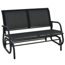 Patio Swing Glider Bench Loveseat Rocking Chair Backyard Poolside