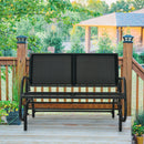 Patio Swing Glider Bench Loveseat Rocking Chair Backyard Poolside