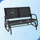 Patio Swing Glider Bench Loveseat Rocking Chair Backyard Poolside