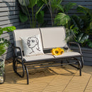 Patio Swing Glider Bench Loveseat Rocking Chair Backyard Poolside