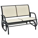 Patio Swing Glider Bench Loveseat Rocking Chair Backyard Poolside
