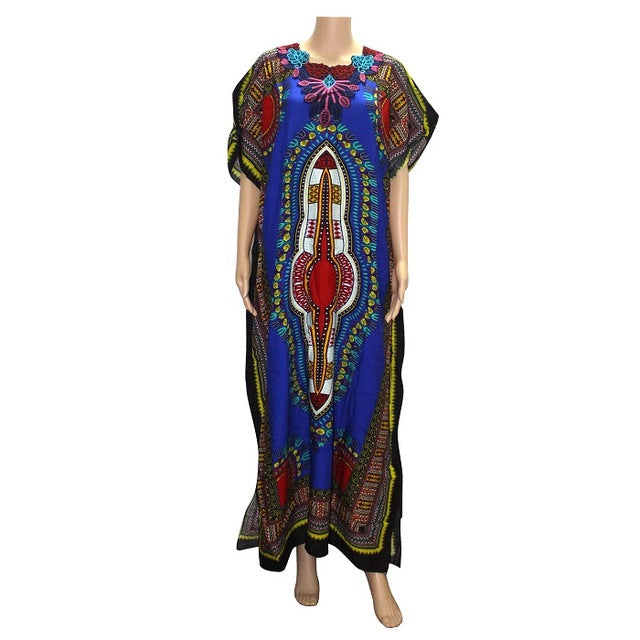 Dashikiage New Fashion Women Traditional African Print Dashiki Party Plus Size Long Dress