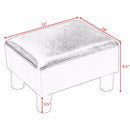 Small Ottoman Footrest PU Leather Footstool Rectangular Seat Stool Portable White Red Modern Home Sofa Chair HW56300