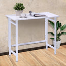 Modern Folding Table Office Computer Desk PC Laptop Writing Table Home Office Workstation White Portable Table HW56263WH