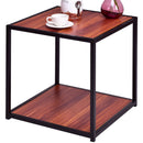 End Table Side Sofa Square Modern Coffee Tables Tea Stand Living Room Furniture Decor With Bottom Shelf HW55399