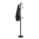 New Metal Coat Rack Hat Stand Tree Hanger Hall Umbrella Holder Hooks Black