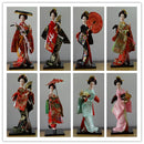 Japanese silk furnishings  Kimono  Geisha doll  figures Home decor