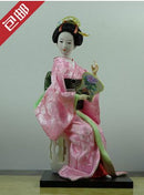 Japanese silk furnishings  Kimono  Geisha doll  figures Home decor