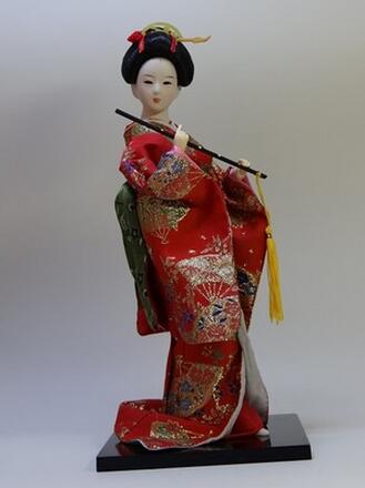 Japanese silk furnishings  Kimono  Geisha doll  figures Home decor
