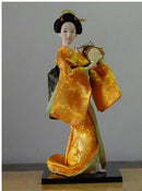 Japanese silk furnishings  Kimono  Geisha doll  figures Home decor