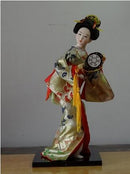 Japanese silk furnishings  Kimono  Geisha doll  figures Home decor