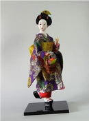 Japanese silk furnishings  Kimono  Geisha doll  figures Home decor