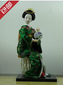 Japanese silk furnishings  Kimono  Geisha doll  figures Home decor