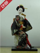 Japanese silk furnishings  Kimono  Geisha doll  figures Home decor