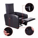 Manual Recliner Sofa Chair Contemporary Foldable-Back Leather Reclining Chair Modern Living Room Furniture HW57305