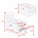 Manual Recliner Sofa Chair Contemporary Foldable-Back Leather Reclining Chair Modern Living Room Furniture HW57305