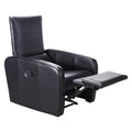 Manual Recliner Sofa Chair Contemporary Foldable-Back Leather Reclining Chair Modern Living Room Furniture HW57305