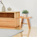 Giantex 18" Bamboo Shower Seat Bench Bathroom Spa Bath Organizer Stool w/ Storage Shelf Modern Bathroom Furniture BA7273