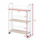 Set of 2 Folding Shelves Organization 3/4 tier Storage Utility Standing Rack