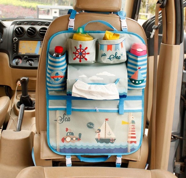 Cartoon Car Organizer Cute Cartoon Car Seat Back  Storage Bags Hanging