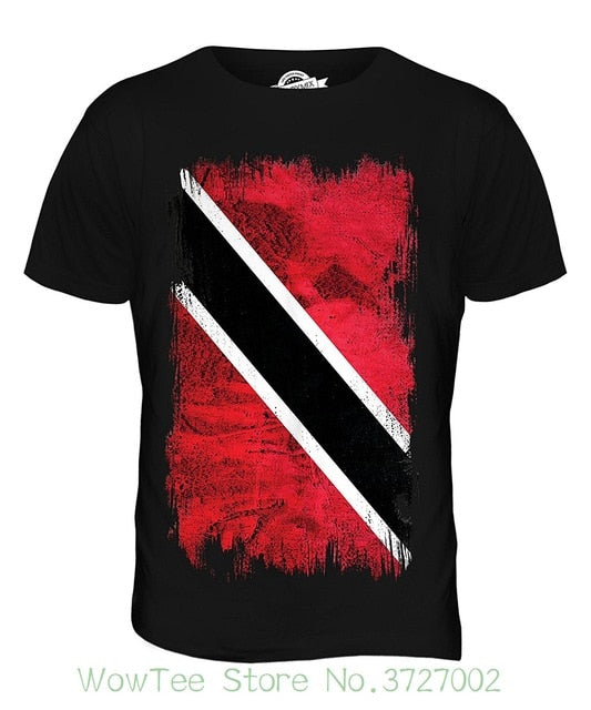 Candymix Men's Trinidad And Tobago Grunge Flag T Shirt T-shirt Top Tee Shirt Short Sleeve Tops