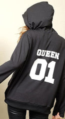 KING Queen Princess Prince Print Sweatshirts Pullover for Man and Women Child