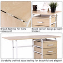 Folding Computer Laptop Desk Wheeled Home Office Furniture With 3 Drawers New Modern Workstation Desks HW66328