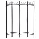 Folding  4 Panel Room Divider Privacy Screen Home Office Fabric Metal Frame Modern furniture HW52018
