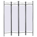 Folding  4 Panel Room Divider Privacy Screen Home Office Fabric Metal Frame Modern furniture HW52018
