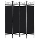 Folding  4 Panel Room Divider Privacy Screen Home Office Fabric Metal Frame Modern furniture HW52018