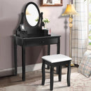Vanity Wooden Makeup Dressing Table Stool Set Bathroom Mirror+3 Drawer Home Furniture HW55560