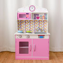 Kids Wooden Pretend Cooking Playset Cookware Play Set Kitchen Toys