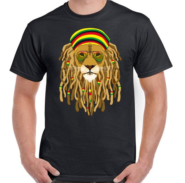 Reggae BOB MARLEY JAMAICA Design Style New Fashion Short Sleeve T-Shirt