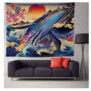 Japan Kanagawa Waves Printed Hanging Tapestry