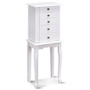 Jewelry Chest Storage Cabinet Stand Organizer Christmas w/ Mirror White Home Furniture HW56419WH