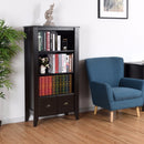 3 Shelf Bookcase Bookshelf Adjustable Shelves Antique Organizer Furni W/2 Drawer Home Furniture HW60303
