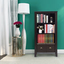 3 Shelf Bookcase Bookshelf Adjustable Shelves Antique Organizer Furni W/2 Drawer Home Furniture HW60303