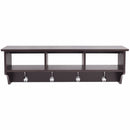 Wall Mount Coat Rack Storage Shelf  Organizer Hooks Entryway Hallway Brown HW57484CF