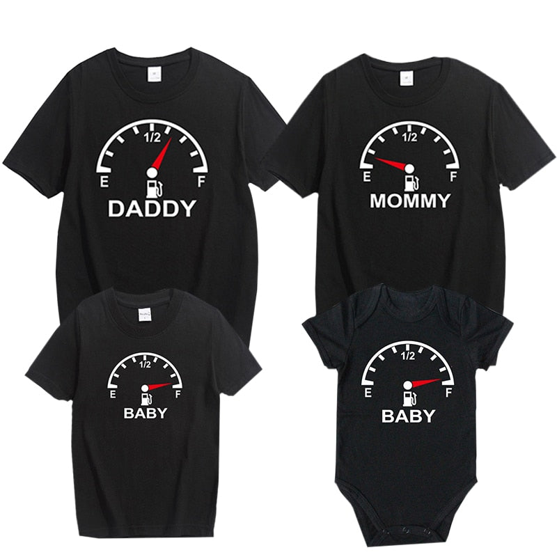 Family Matching Clothes Look Father Mother Son Daughter Outfits Clothing T shirt