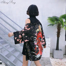 Japanese kimono shirt beach kimono cardigan women