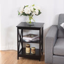 3-Tier Nightstand End Table Storage Display Shelf Living Room Furni White New Home Furniture HW58944