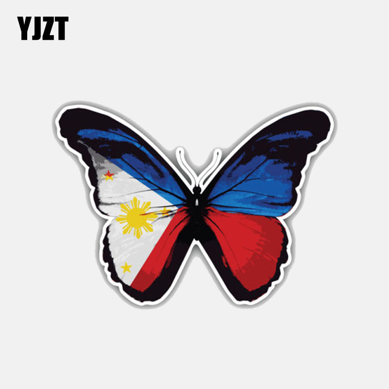 9.8CM*7CM Philippines Butterfly Flag Motorcycle  Accessories Decal Car Sticker