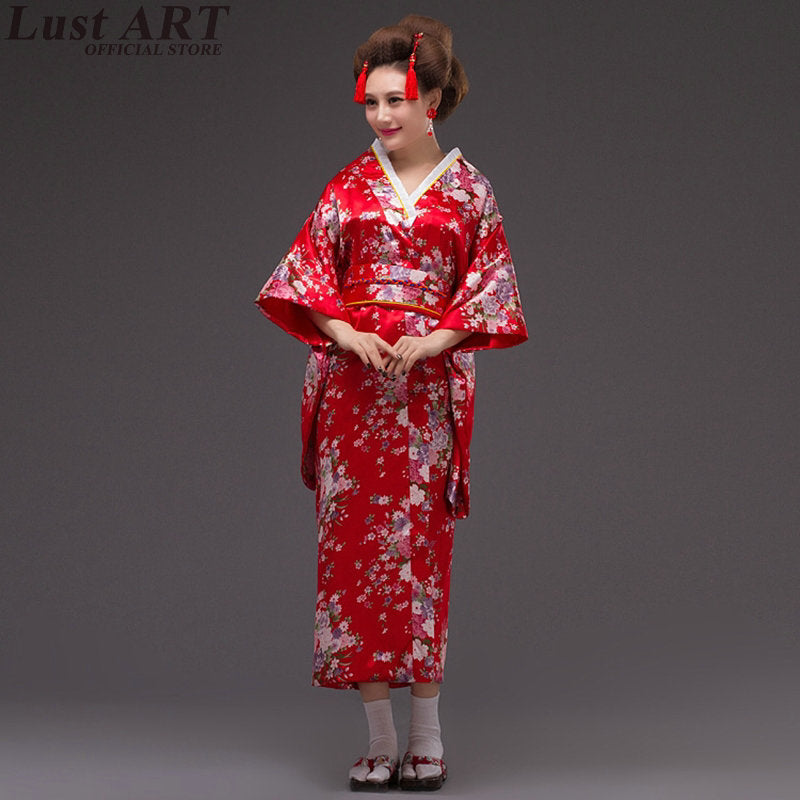 Japanese kimono traditional dress cosplay female