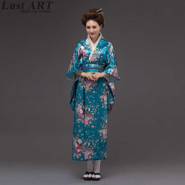 Japanese kimono traditional dress cosplay female